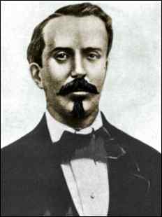 Colorized portrait of Carlos Manuel de Cespedes
