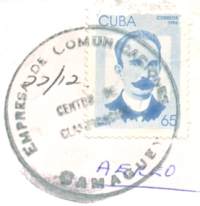 Marti on a stamp