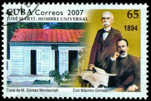 Marti and Gomez on a stamp